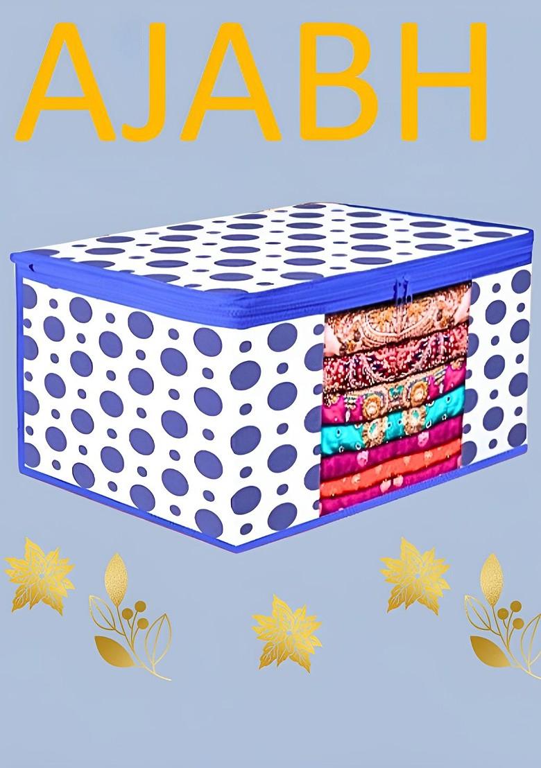 Blue And White 5 Pieces Printed Multi Utility Organisers