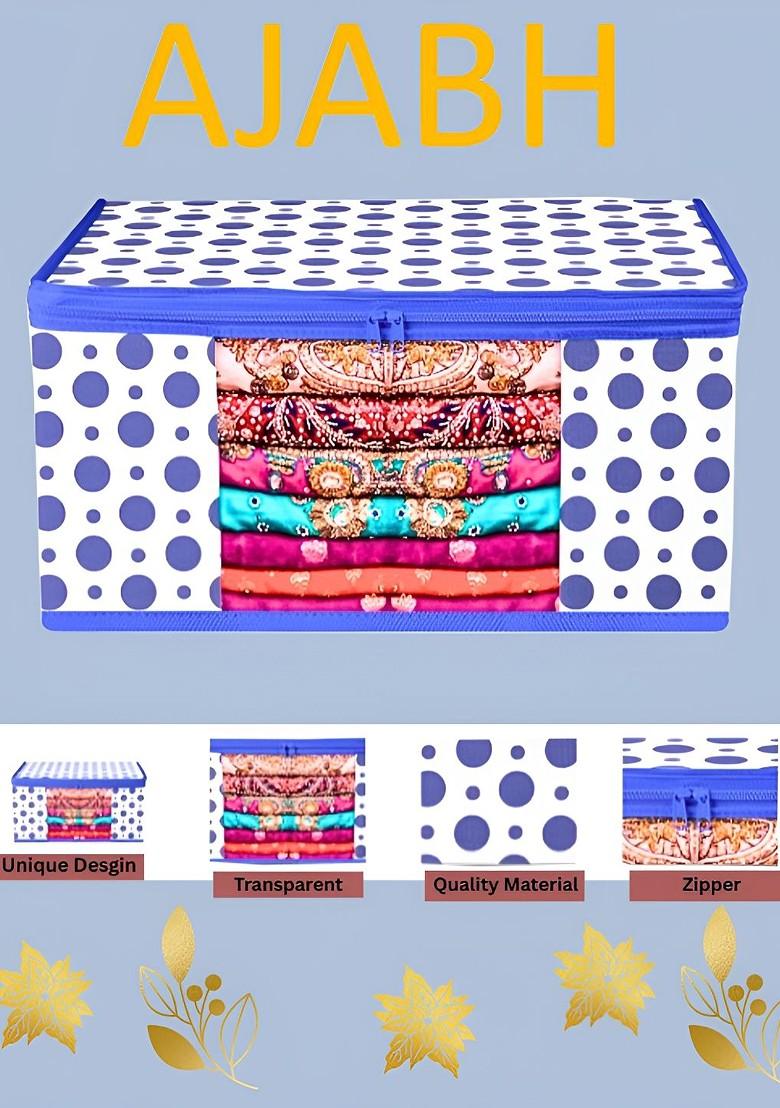 Blue And White 5 Pieces Printed Multi Utility Organisers