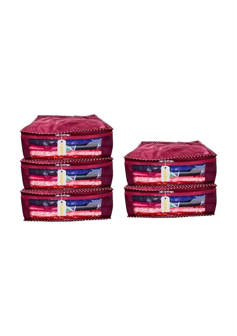 Maroon Set Of 5 Regular Multi Utility Organisers