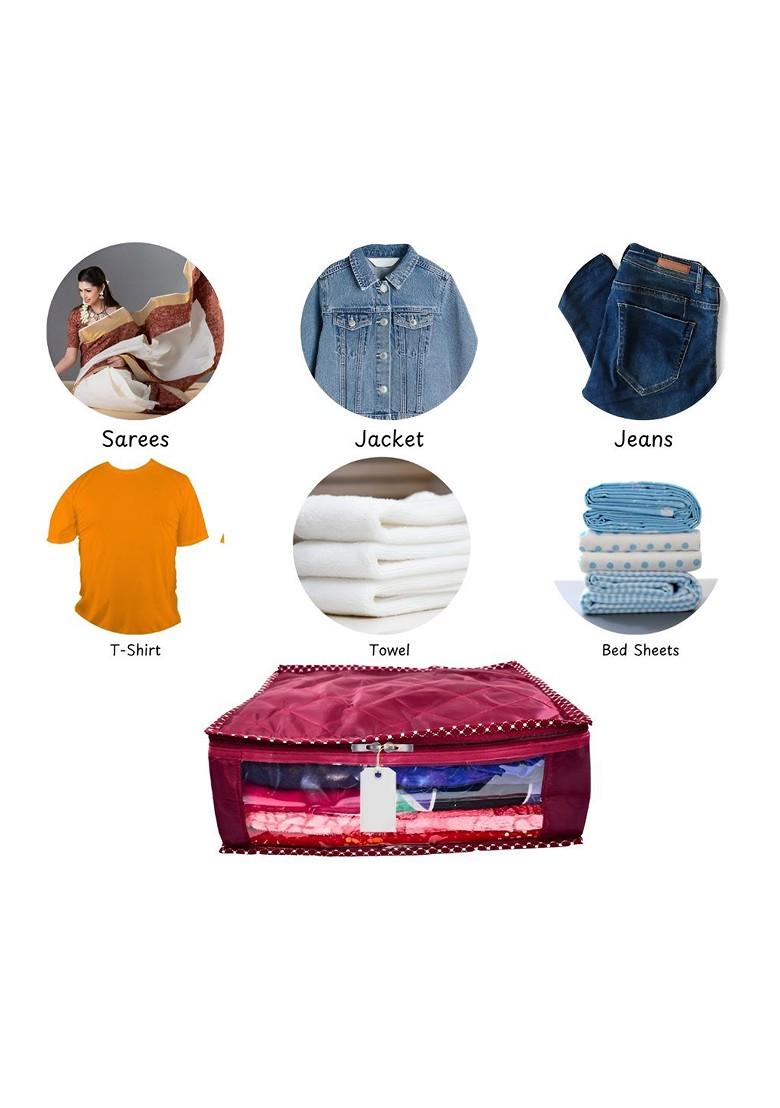 Maroon Set Of 4 Regular Multi Utility Organisers