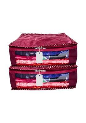 Maroon Set Of 2 Regular Multi Utility Organisers