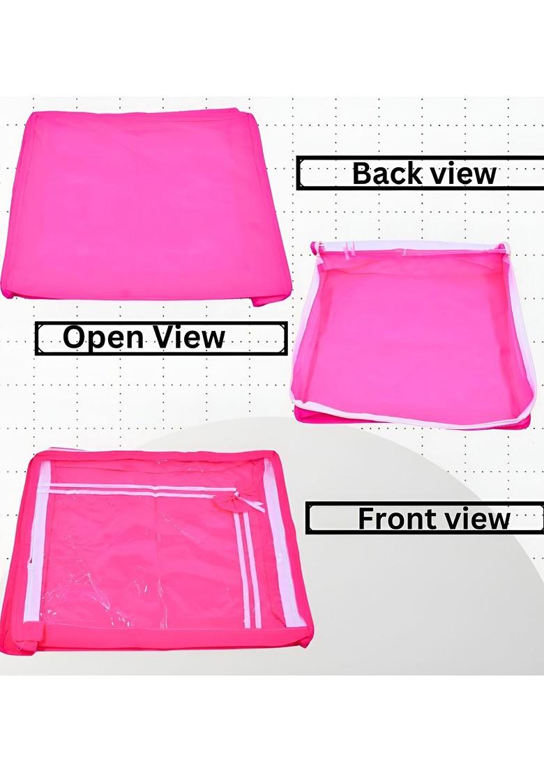 Pink 12 Pieces Non Woven Saree Covers