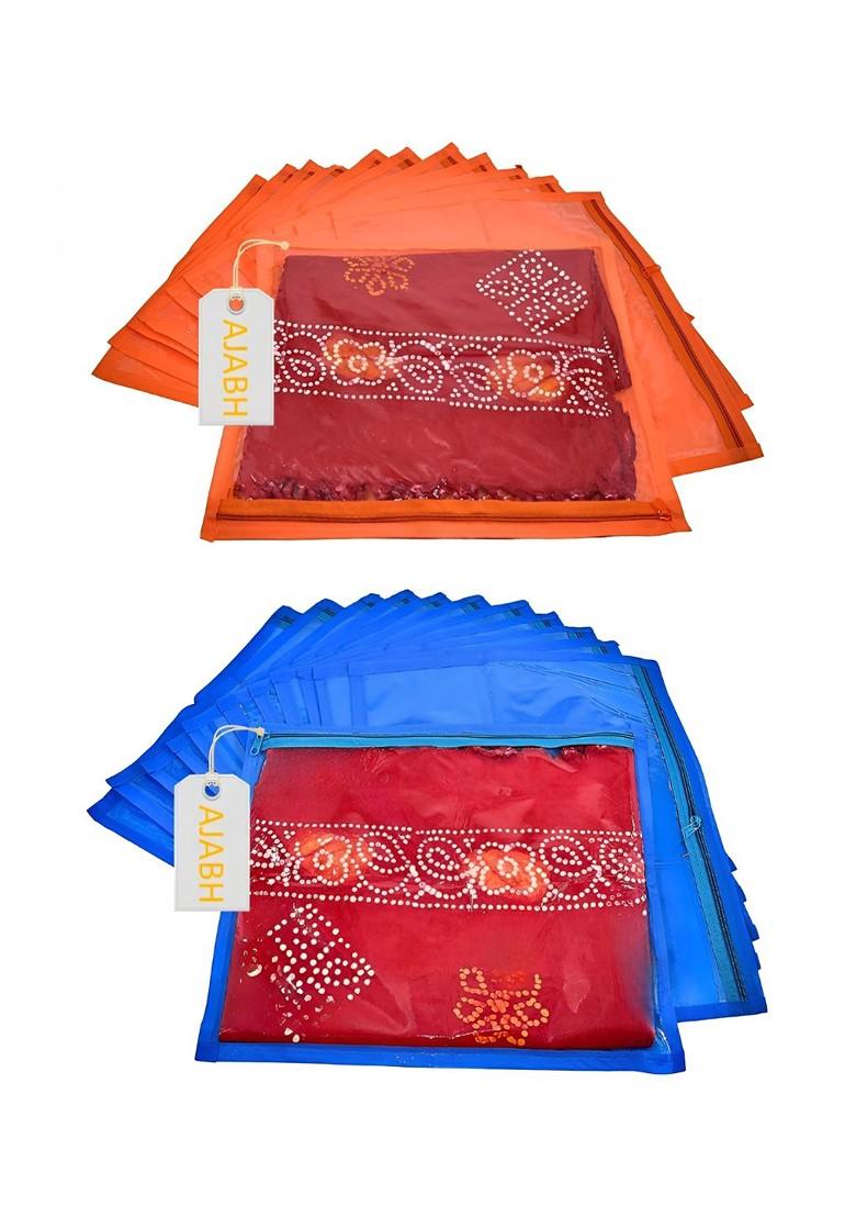 Set Of 24 Multi Utility Saree Cover Bag Wardrobe Storage Organisers