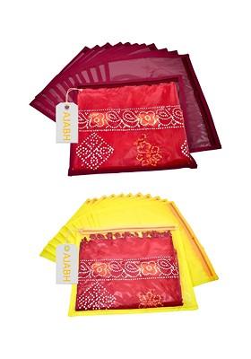Set Of 24 Multi Utility Saree Cover Bag Wardrobe Storage Organisers