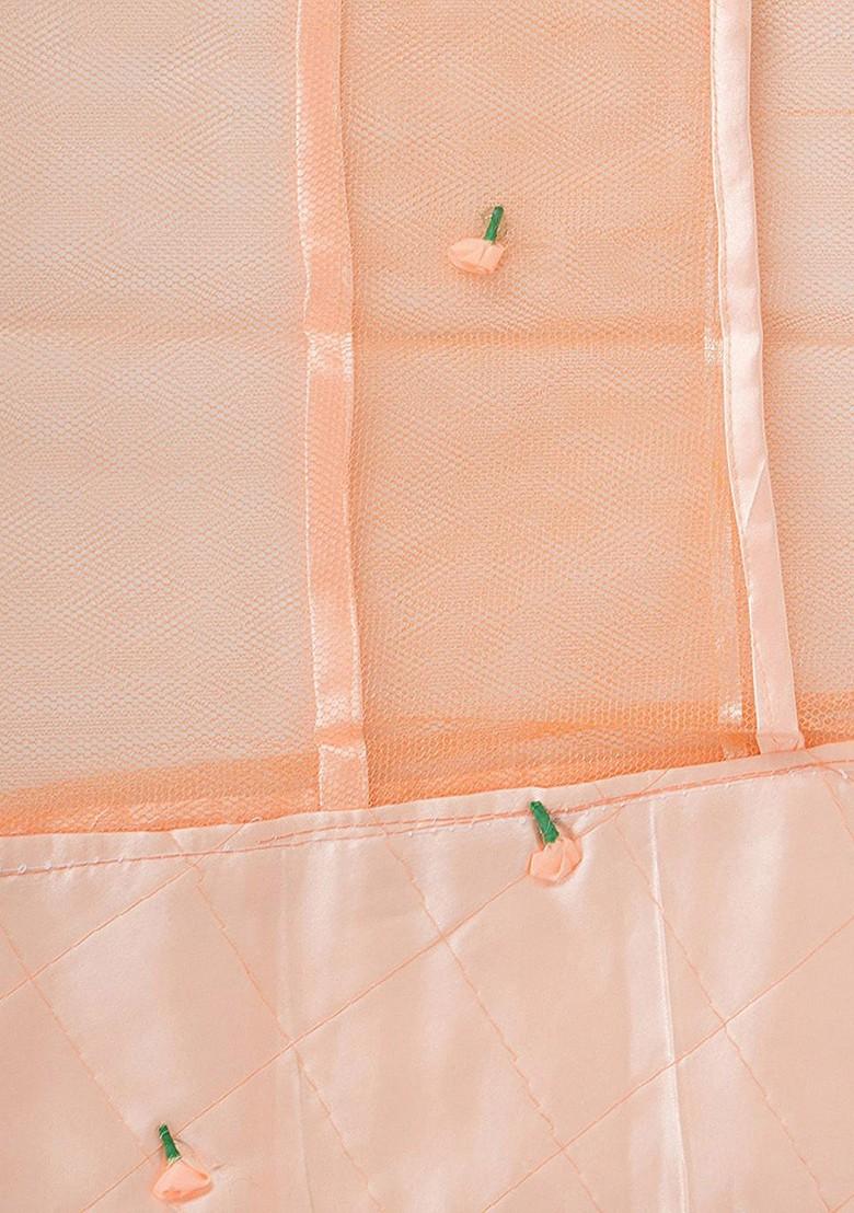 Set Of 24 Peach Net Hanging Saree Covers