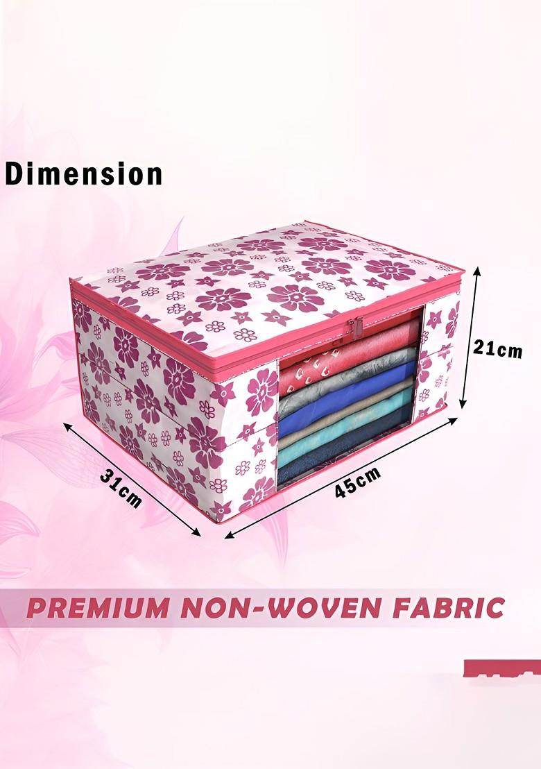 Red And Pink 6 Pieces Foldable Saree Cover Organisers