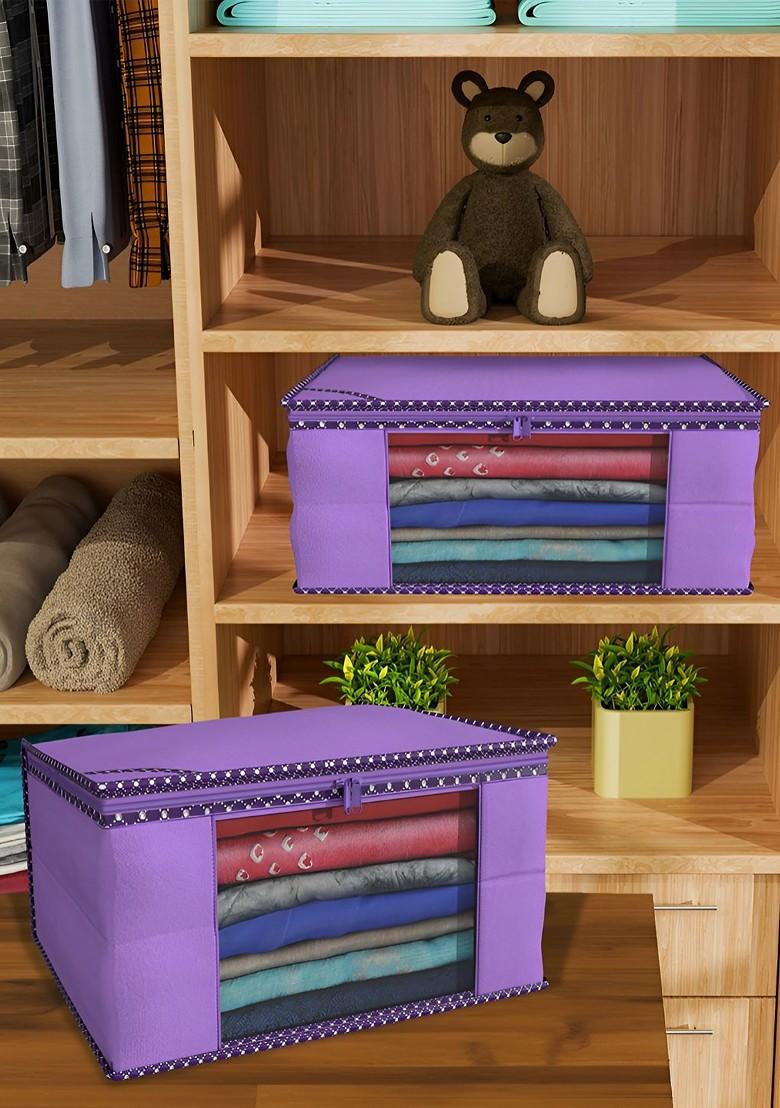 Purple And Pink 6 Pieces Saree Cover Organisers