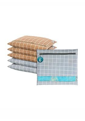 Grey 6 Pieces Multi Utility Cotton Saree Cover Organisers