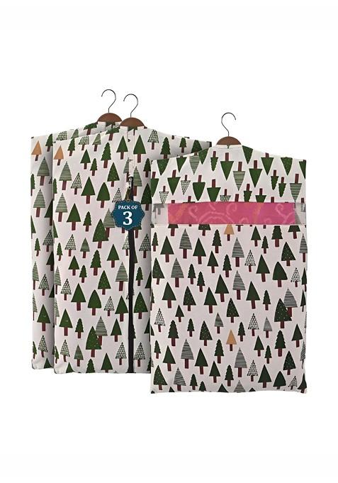 Saree Cover White Set Of 3 Multi Utility Organisers