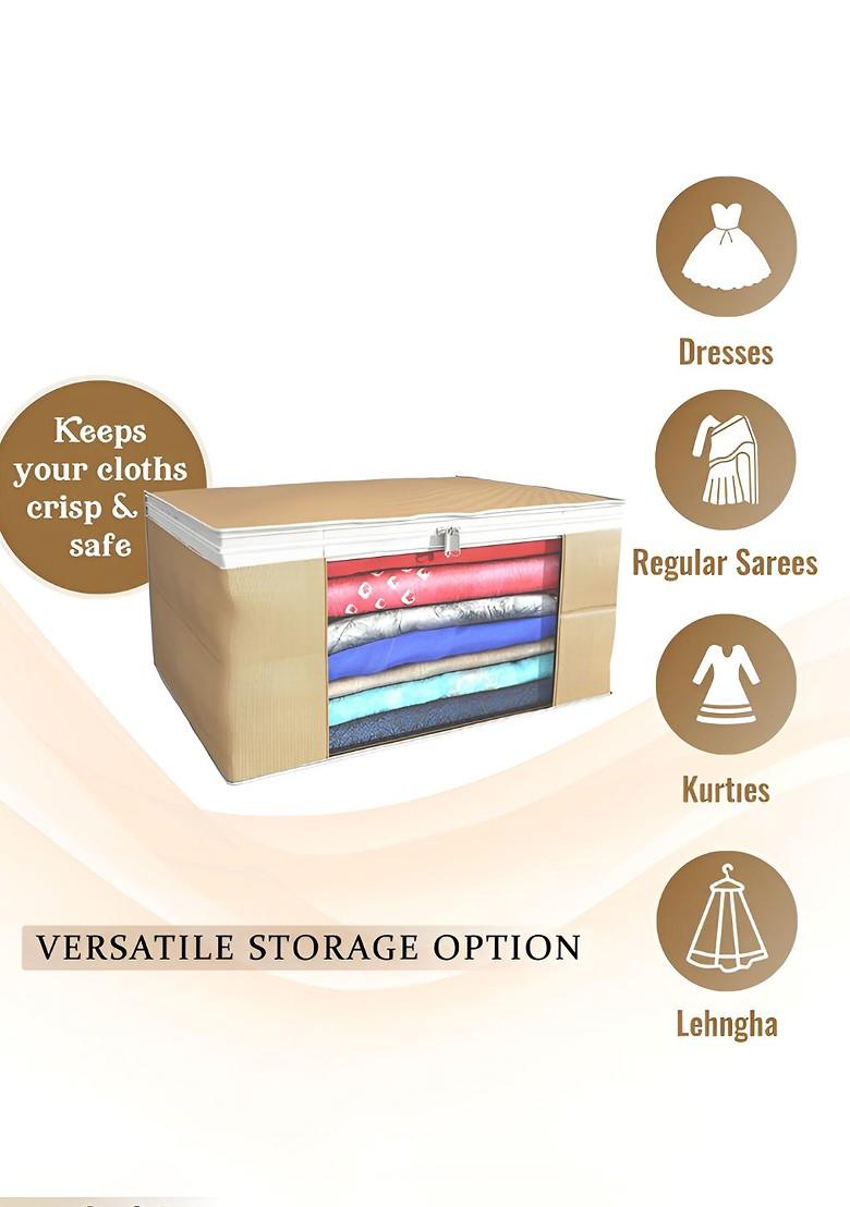 Brown And Pink 6 Pieces Foldable Saree Covers Organisers