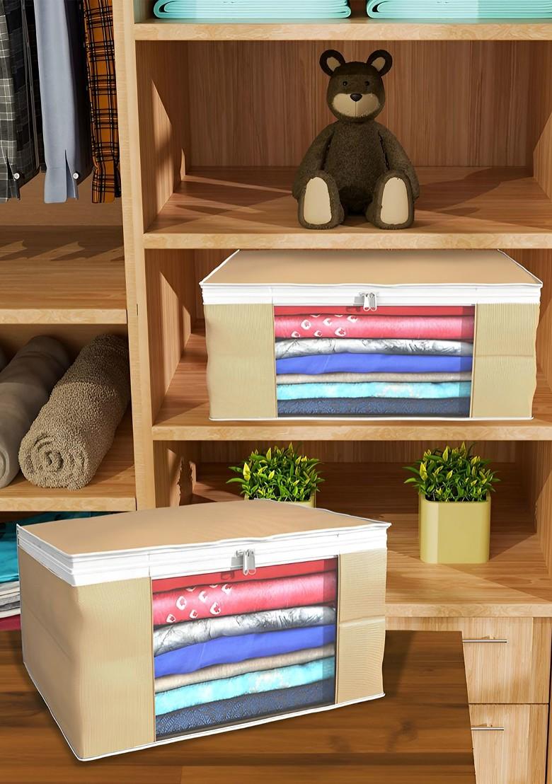 Brown And Pink 6 Pieces Foldable Saree Covers Organisers