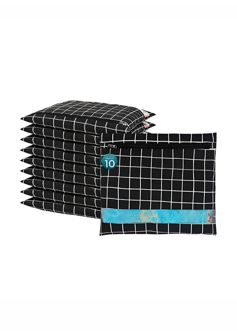 Black Set Of 6 Regular Multi Utility Organisers