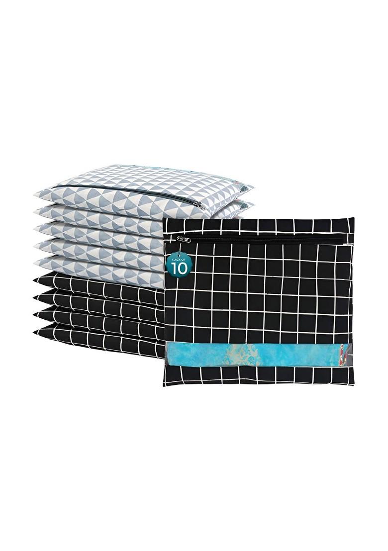 Black Set Of 6 Regular Multi Utility Organisers