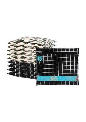 Black Set Of 6 Regular Multi Utility Organisers