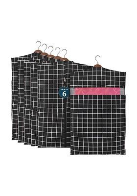 Black Set Of 6 Regular Multi Utility Organisers