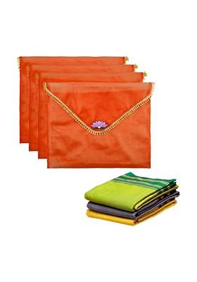 Orange Set Of 4 Regular Multi Utility Organisers