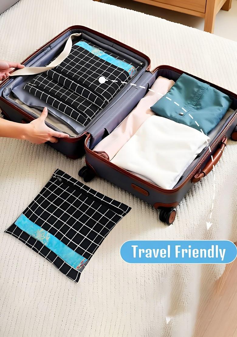 Black Set Of 6 Regular Multi Utility Organisers