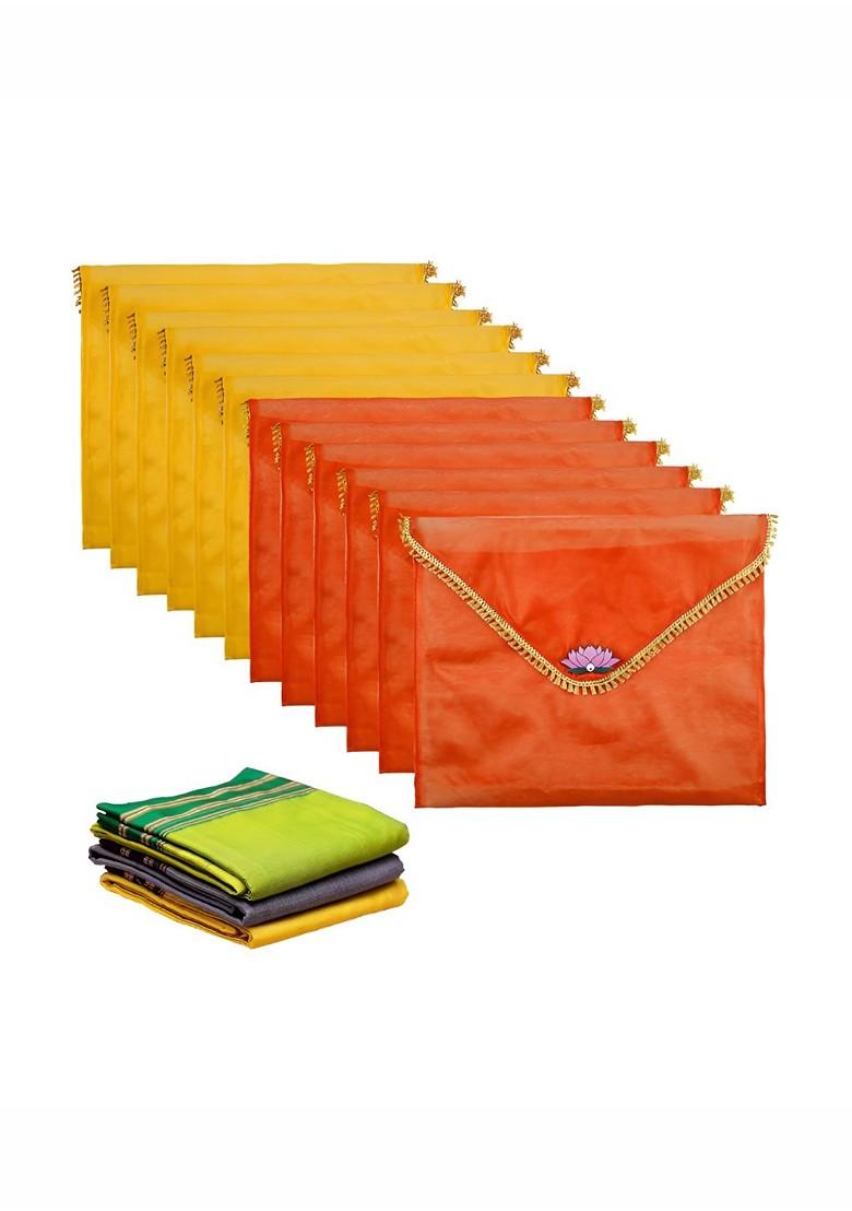 Orange Set Of 6 Regular Multi Utility Organisers