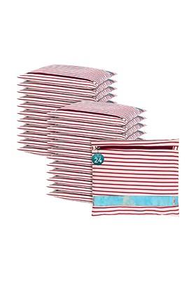 Maroon 24 Pieces Multi Utility Cotton Saree Cover Organisers