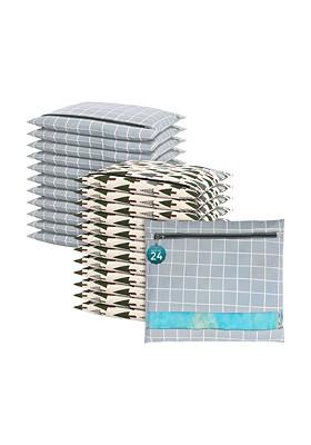 Grey 24 Pieces Multi Utility Cotton Saree Cover Organisers