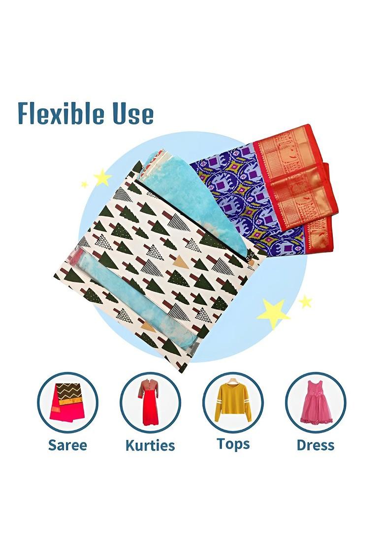 Grey 24 Pieces Multi Utility Cotton Saree Cover Organisers