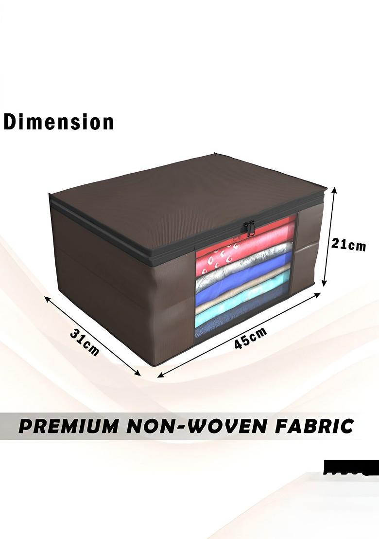 Brown Set Of 6 Non Woven Saree Cover 9 Inch Clothes Bag