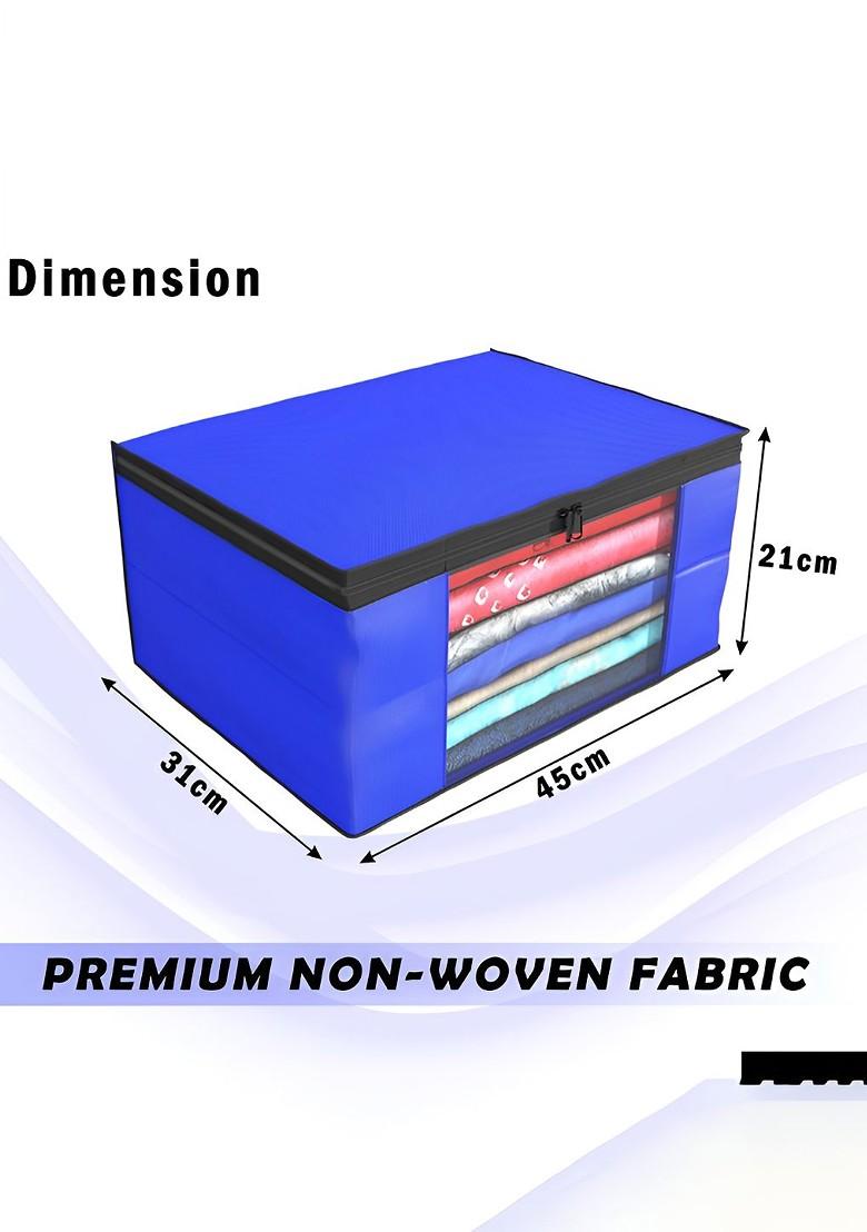 Blue Set Of 9 Non Woven Saree Cover 9 Inch Clothes Bag