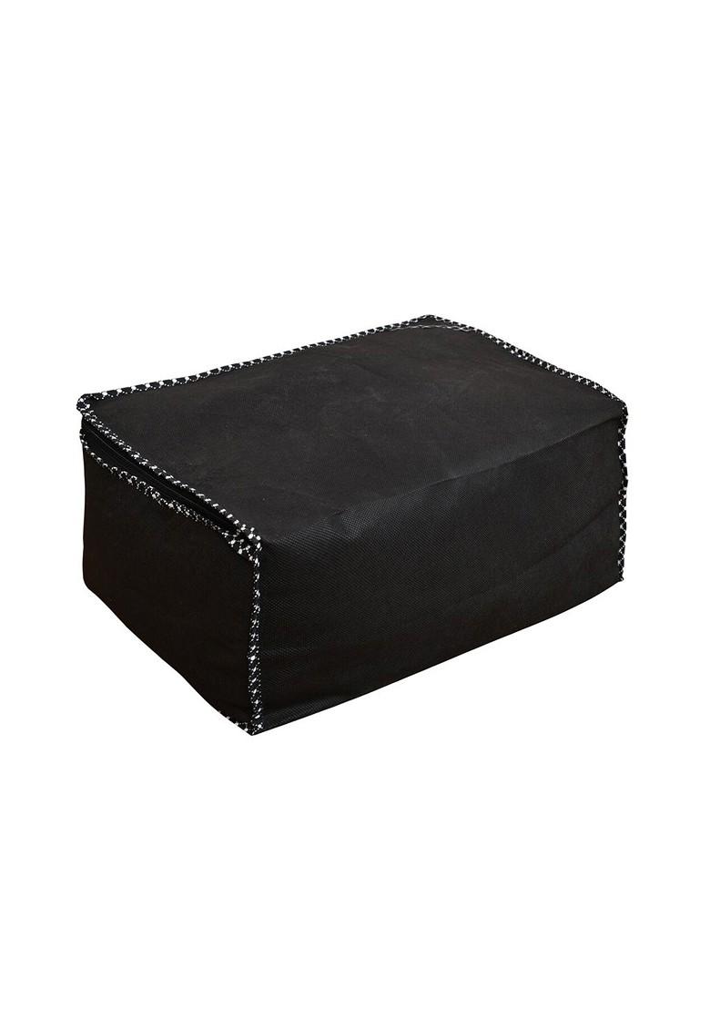 Set Of 2 Black Solid Saree Organisers