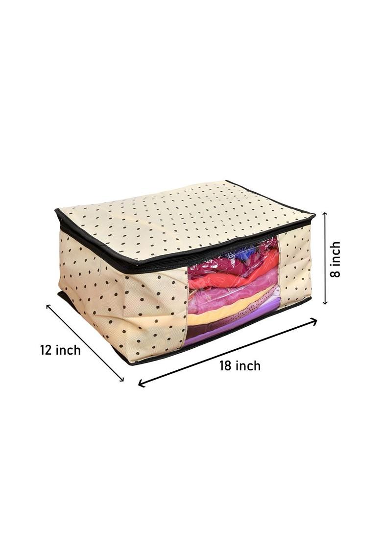 Set Of 4 Maroon And Black Printed Saree Covers