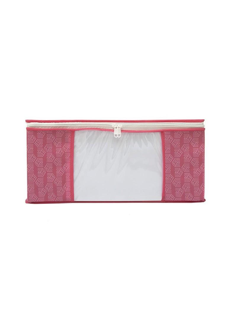 Set Of 12 Printed Saree Cover With Transparent Window