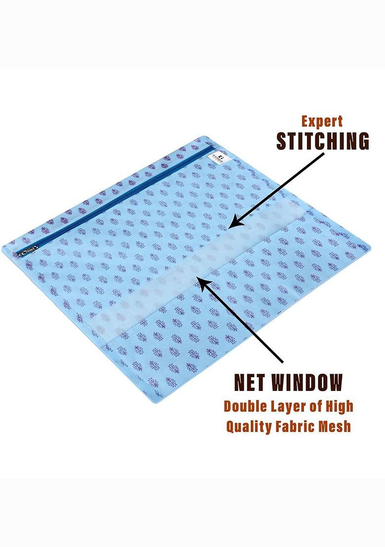 Blue 15 Pieces Saree Cover Organisers Single Packing Saree Bag