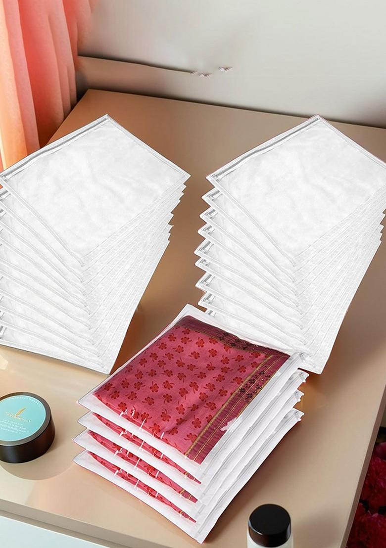White 24 Pieces Saree Cover Organisers