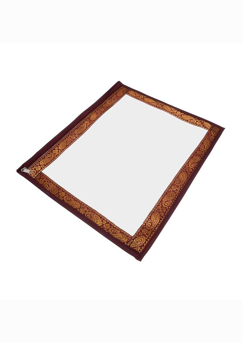 Set Of 12 Maroon Saree Cover Organisers