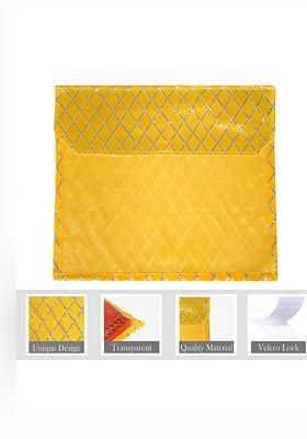 Yellow And Gold Toned 6 Pieces Saree Cover Organisers