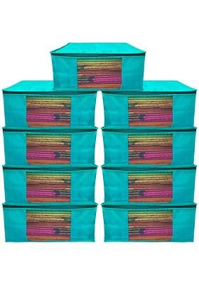 Blue Set Of 9 Regular Multi Utility Saree Cover Organisers