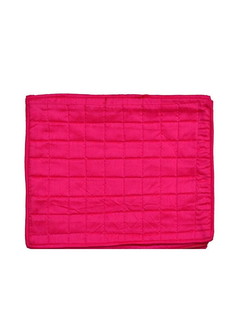 Set Of 12 Pink And Transparent Solid Single Packing Saree Cover Organizers