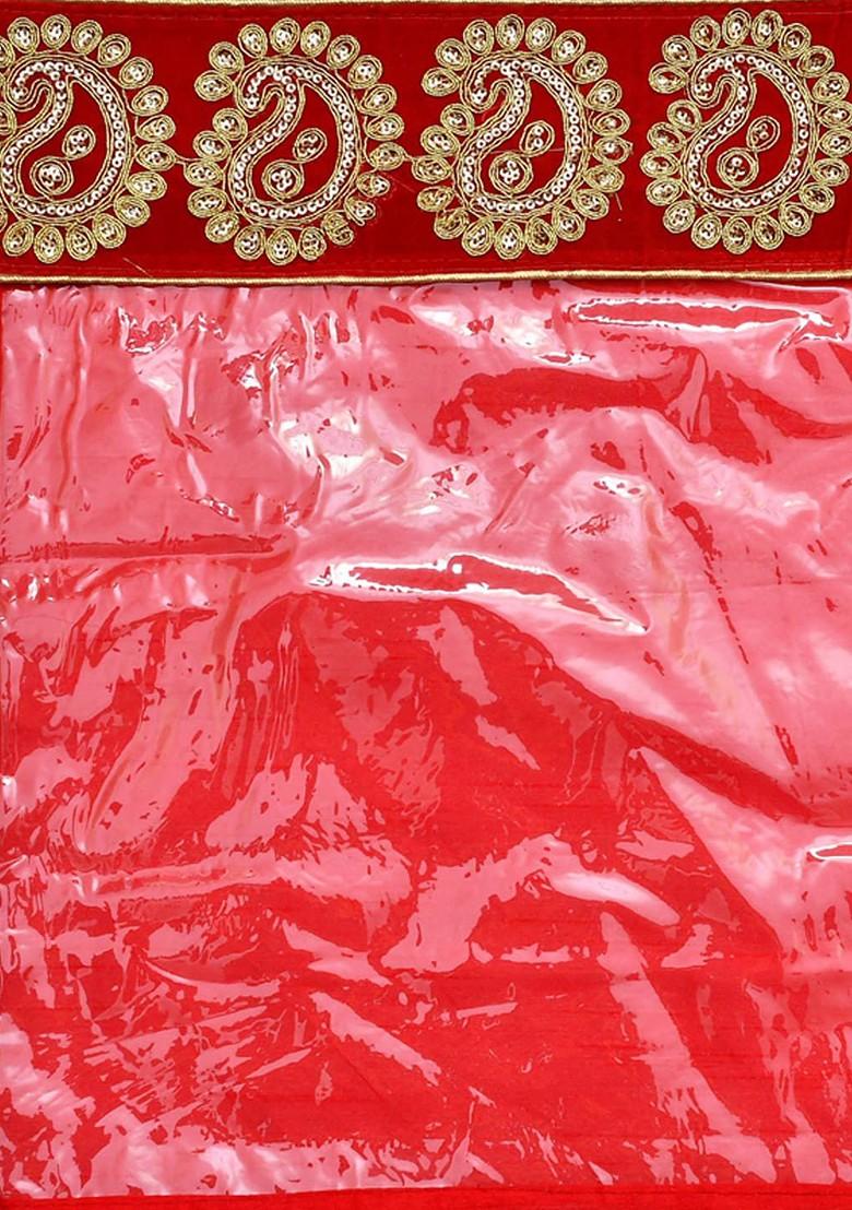 Set Of 12 Zari Border Flip Single Packing Saree Cover Organizers