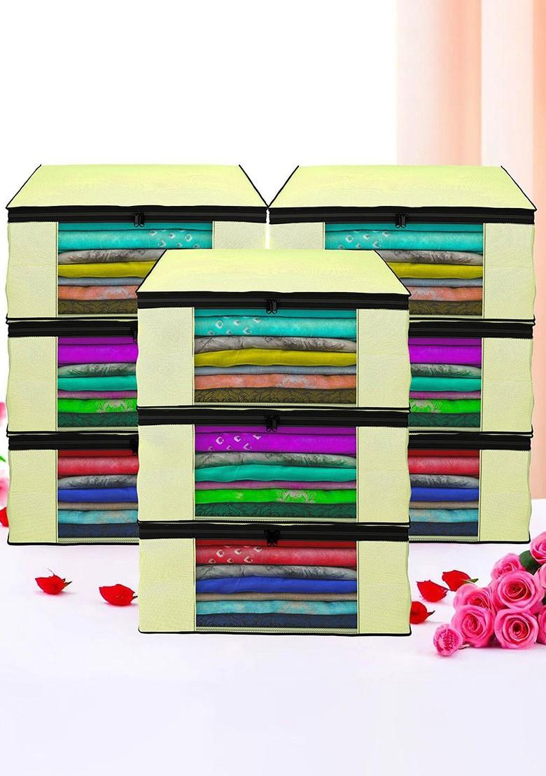 Cream Coloured Set Of 9 Regular Drawer Organiser Organisers