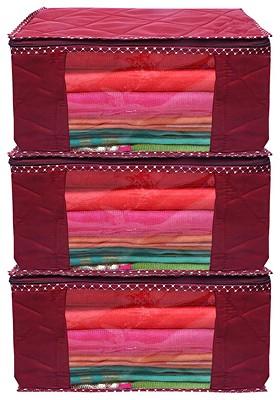 Maroon Set Of 3 Regular Multi Utility Organisers