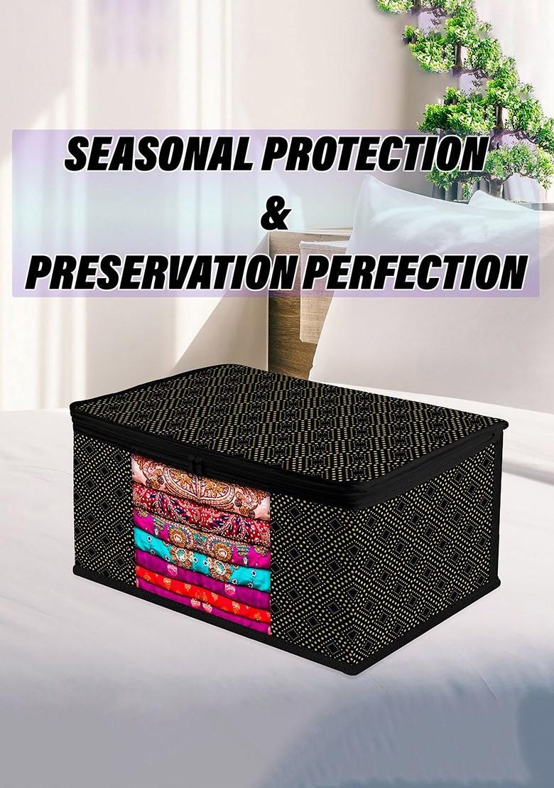 Black 6 Pieces Dot Printed Regular Multi Utility Organisers