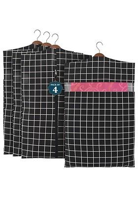 Black Set Of 4 Regular Multi Utility Organisers