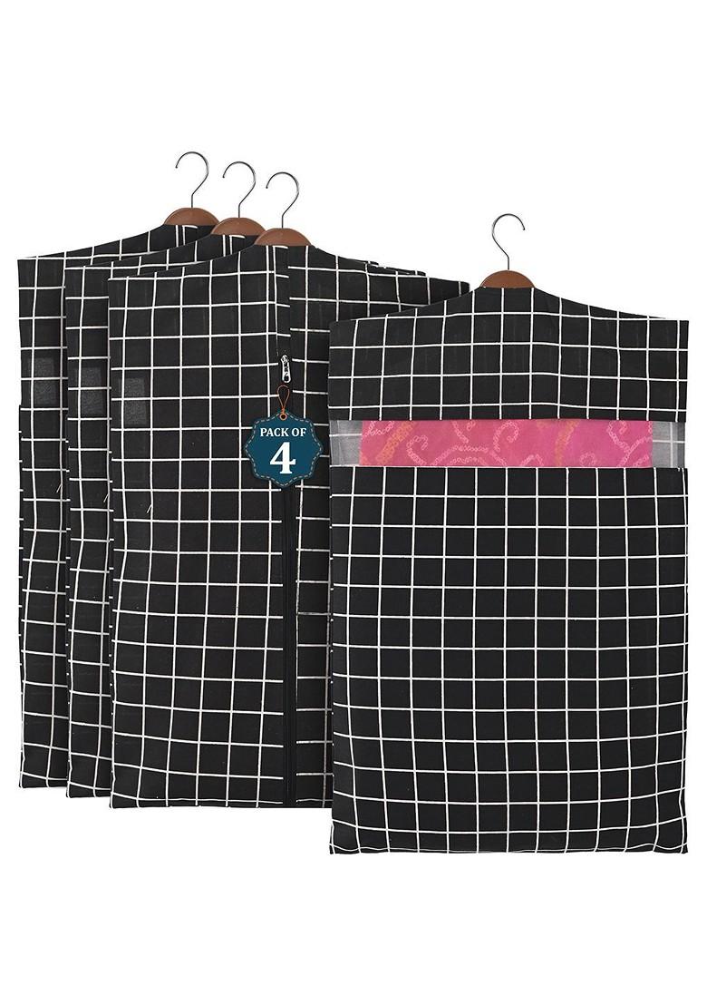 Black Set Of 4 Regular Multi Utility Organisers