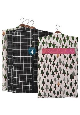 Black Set Of 4 Regular Multi Utility Organisers