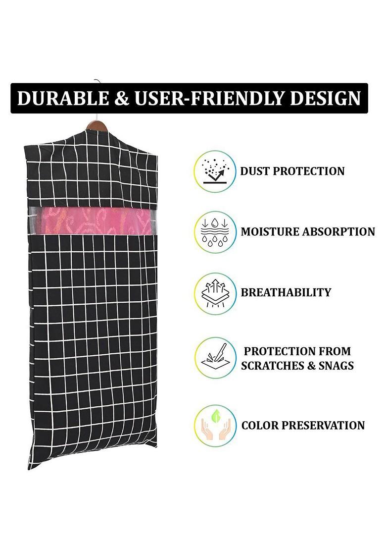 Grey And Black Set Of 10 Regular Cotton Multi Utility Organisers