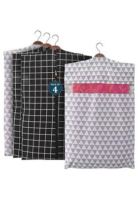 Black Set Of 4 Regular Multi Utility Organisers