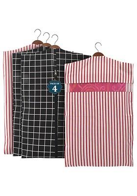 Black Set Of 4 Regular Multi Utility Organisers