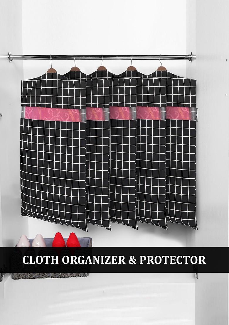 Black Set Of 4 Regular Multi Utility Organisers