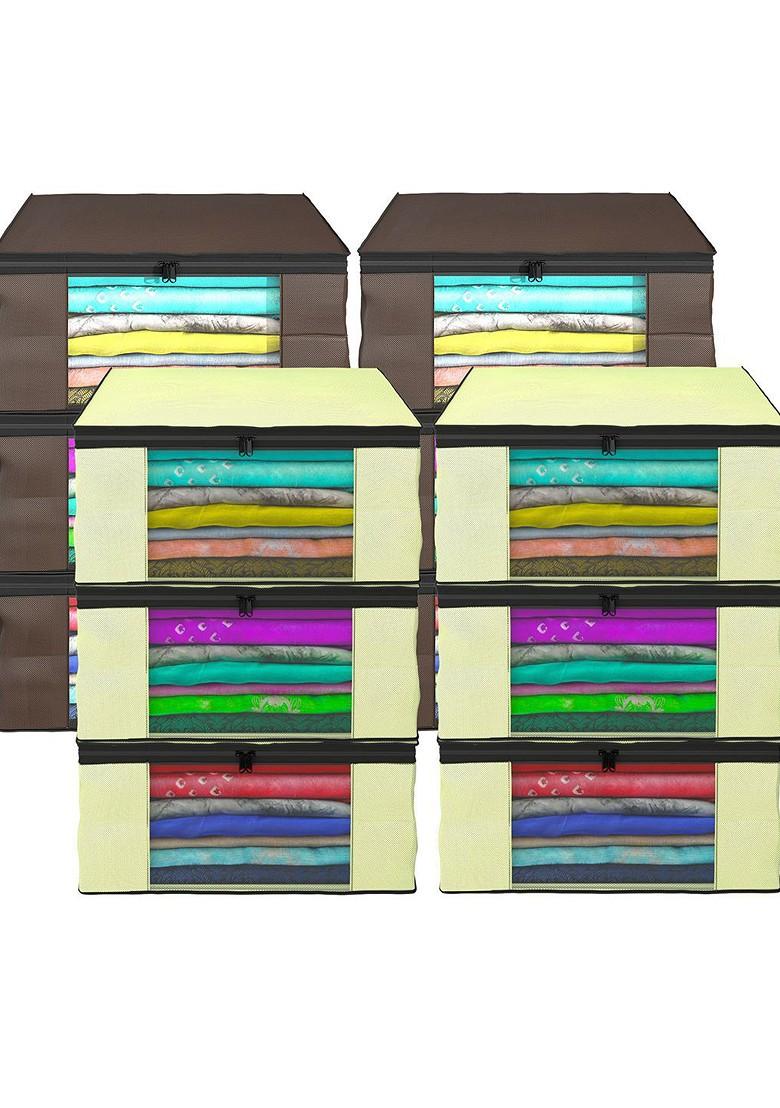 Cream Coloured Set Of 12 Regular Drawer Organiser Organisers