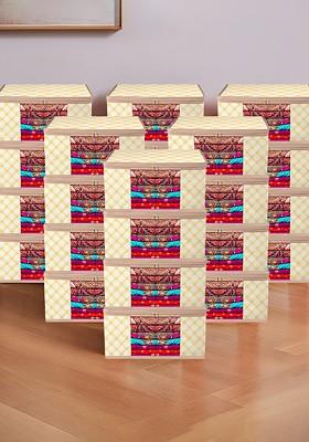 Cream Coloured Set Of 24 Regular Drawer Organiser Organisers