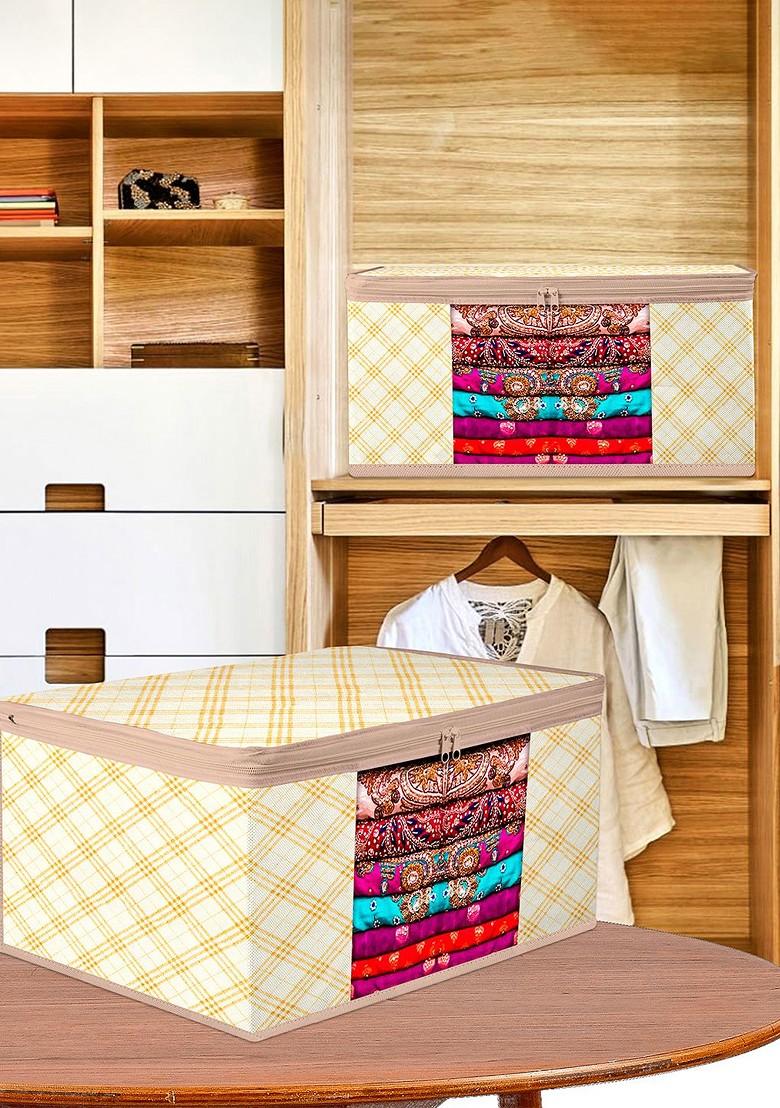 Cream Coloured Set Of 24 Regular Drawer Organiser Organisers